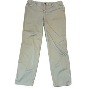 Khakis & Co Womens Sz 12 Olive Green Stretch Chino Pants Classic Mid Rise preppy